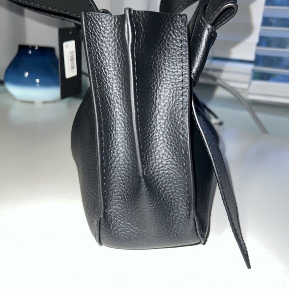 Zac Posen Anthea Mini Shopper Leather Crossbody Black NWT - Picture 2 of 7